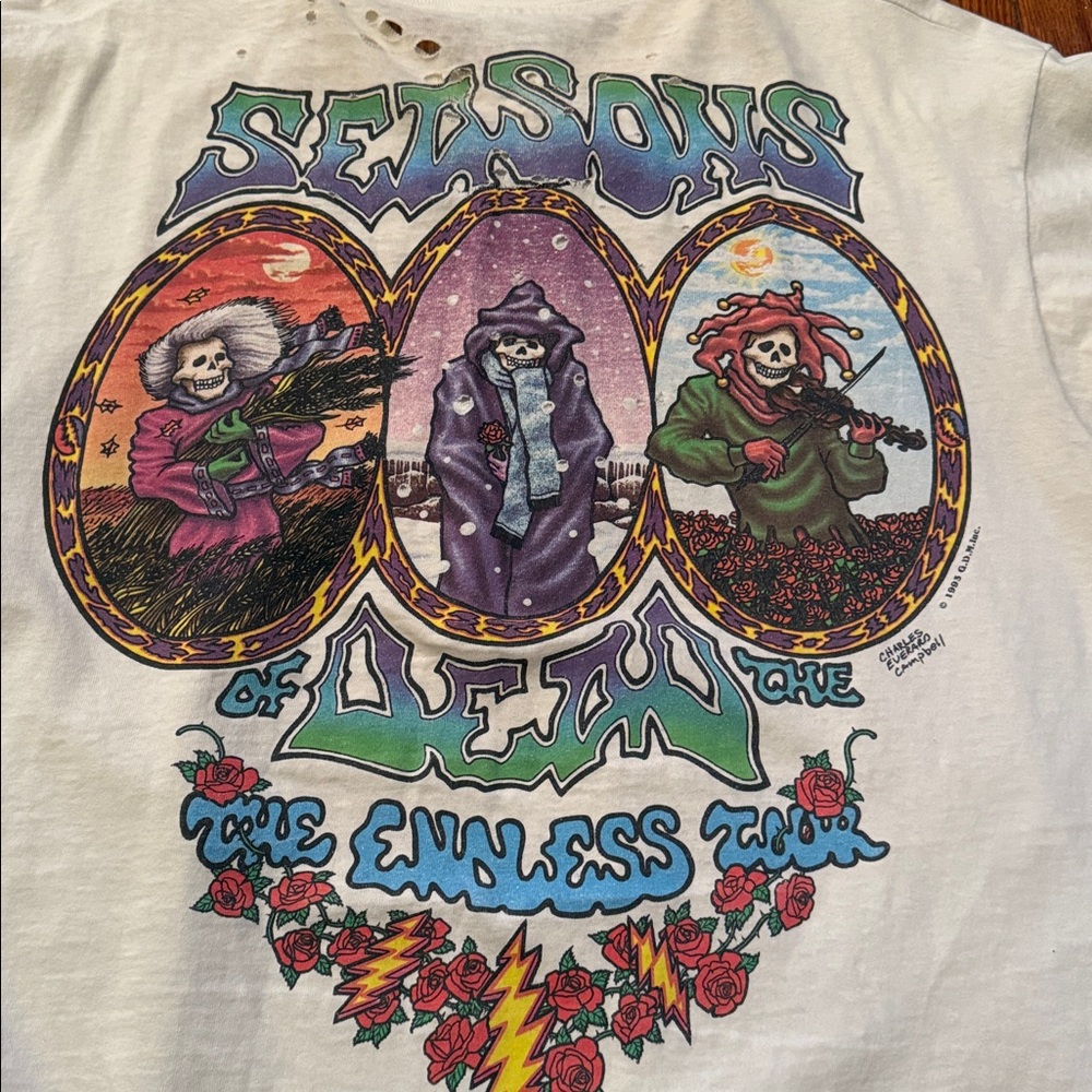 1993 Grateful Dead Vintage Single Stitch T-Shirt “The Endless Tour” - Picture 7 of 14
